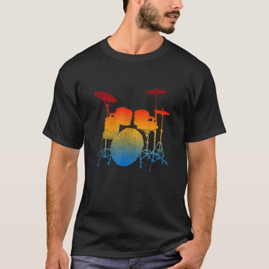 Drummer Drum Sticks Love percussie rock T-shirt (Voorkant)