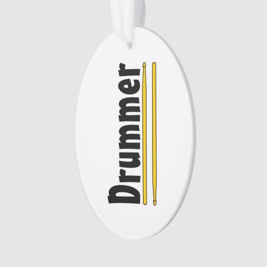 drummer drum sticks ornament (voorkant)