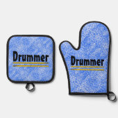 drummer drum sticks ovenwant & pannenlap set (Voorkant)