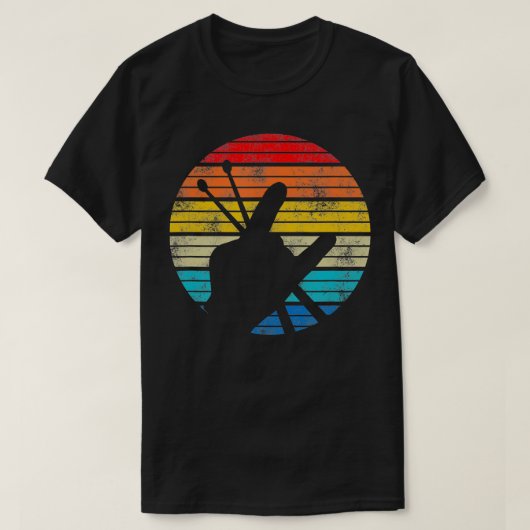 drummer Drum Sticks Rock Roll Hand Horns T-shirt (Design voorkant)