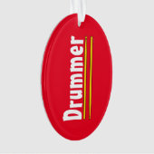 Drummer Drum Sticks Rood Ornament (voorkant)