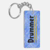 drummer drum sticks sleutelhanger (Voorkant Links)
