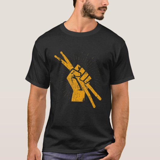 Drummer Drum Sticks T Percussion Lover Rock Gifts T-shirt (Voorkant)