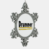 drummer drum sticks tin sneeuwvlok ornament (Links)