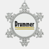 drummer drum sticks tin sneeuwvlok ornament (Voorkant)