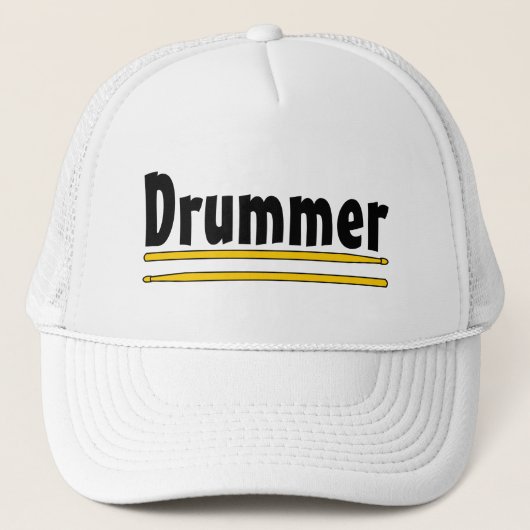 drummer drum sticks trucker pet (Voorkant)
