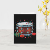 Drummer Drum Xmas Verlichting Santa Musical Drum C Kaart (Gele Bloem)