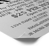 Drummer, Drumles Adverteren Poster (Hoek)