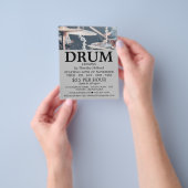 Drummer, drumlessons Adverteren Flyer (Hand)