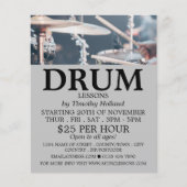 Drummer, drumlessons Adverteren Flyer (Voorkant)