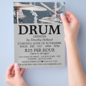 Drummer, drumlessons Adverteren Flyer (Hand)