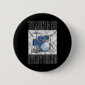 Drummer Drummen Drums Percussionist  Ronde Button 5,7 Cm (Voorkant)