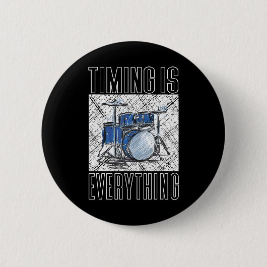 Drummer Drummen Drums Percussionist  Ronde Button 5,7 Cm (Voorkant)