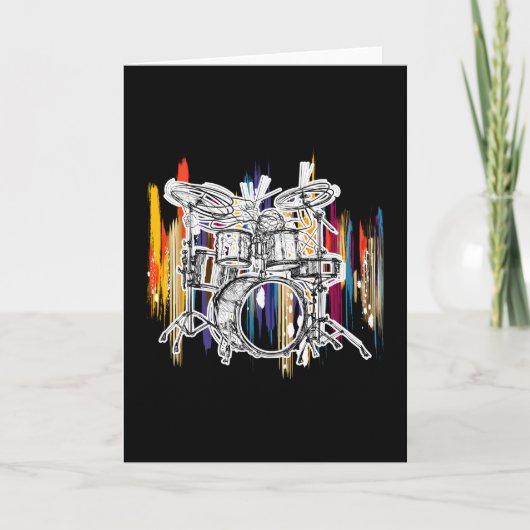 Drummer Drummer Drums Kaart (Voorkant)