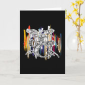 Drummer Drummer Drums Kaart (Gele Bloem)