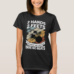 Drummer Drummer Music Drums Instrument Mannen T-shirt