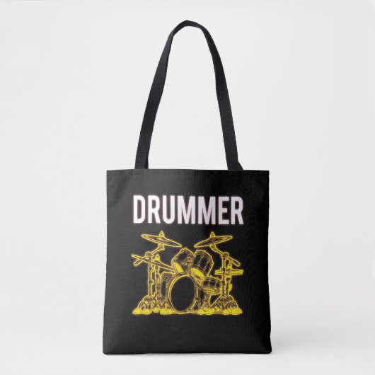 Drummer Drummer Musician Drumsticks Tote Bag (Voorkant)