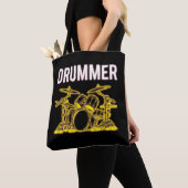 Drummer Drummer Musician Drumsticks Tote Bag (Dichtbij)