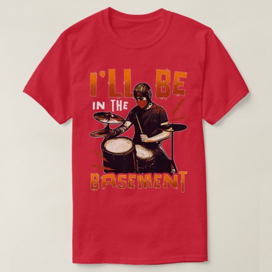 Drummer Drummer s voor heren drumset T-shirt (Design voorkant)