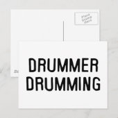 Drummer Drumming Briefkaart (Voorkant / Achterkant)