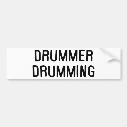 Drummer Drumming Bumpersticker (Voorkant)