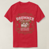 drummer Drumming drums drummelkei doorsijpelen T-shirt (Design voorkant)