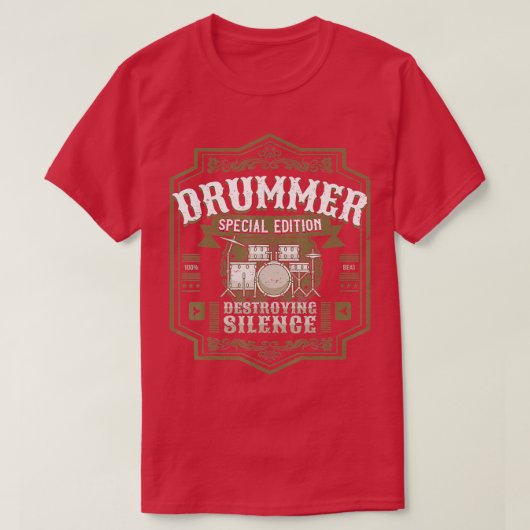  drummer Drumming drums drummelkei doorsijpelen T-shirt (Design voorkant)