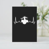 Drummer Drumming Heartbeat Funny Gift Bedankkaart (Staand voorkant)