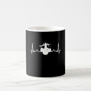 Drummer Drumming Heartbeat Funny Gift Koffiemok