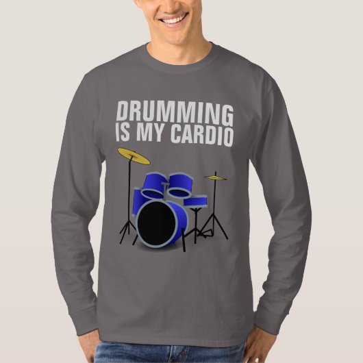 DRUMMER DRUMMING IS MIJN CARDIO T SHIRTS (Voorkant)