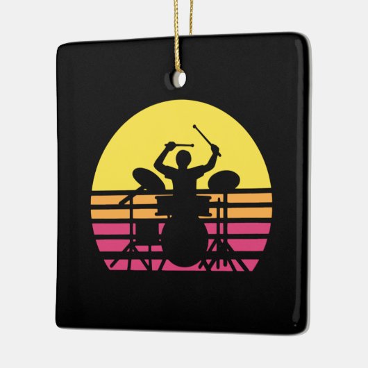 Drummer Drumming Keramisch Ornament (Links)
