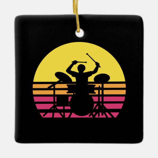 Drummer Drumming Keramisch Ornament (Voorkant)