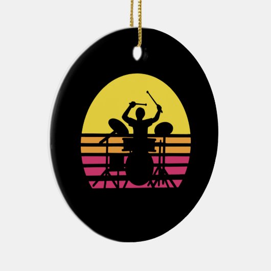 Drummer Drumming Keramisch Ornament (Rechts)