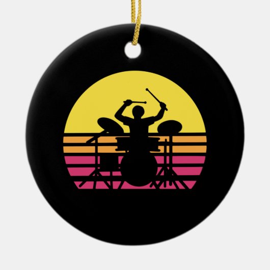 Drummer Drumming Keramisch Ornament (Voorkant)