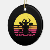 Drummer Drumming Keramisch Ornament (Links)