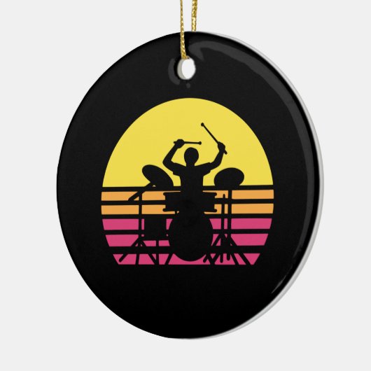 Drummer Drumming Keramisch Ornament (Links)