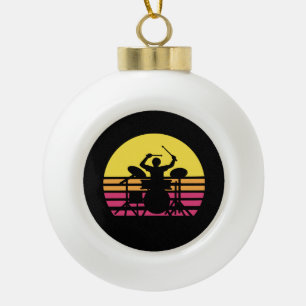 Drummer Drumming Keramische Bal Ornament