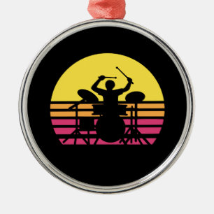 Drummer Drumming Metalen Ornament