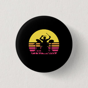Drummer Drumming Ronde Button 3,2 Cm