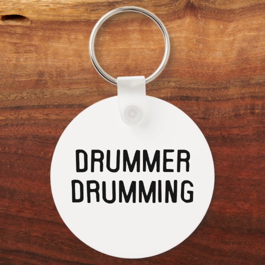 Drummer Drumming Sleutelhanger (Voorkant)