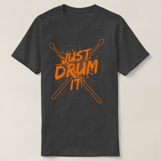 Drummer Drums Drumsticks Muzikant Outfit 3 T-shirt (Design voorkant)