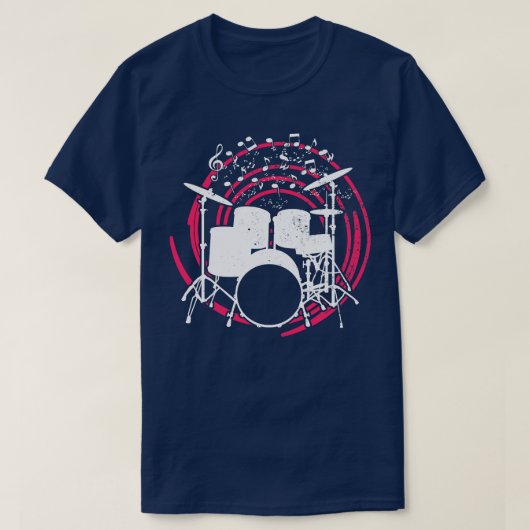 Drummer Drums Drumsticks Muzikant Outfit 9 T-shirt (Design voorkant)
