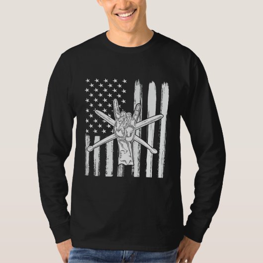 Drummer Drums Drumsticks T-shirt (Voorkant)