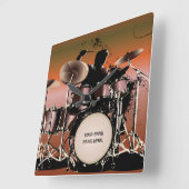 Drummer Drums set Vierkante Klok (Hoek)