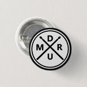 drummer: drumscheurtje ronde button 3,2 cm (Voorkant /achterkant)