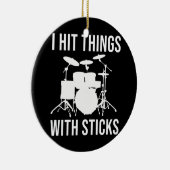 Drummer  Drumset Funny Drummers Drumming Keramisch Ornament (Rechts)