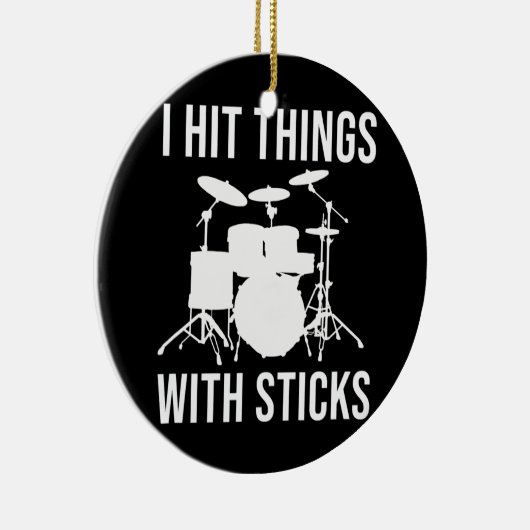 Drummer Drumset Funny Drummers Drumming Keramisch Ornament (Rechts)
