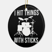 Drummer  Drumset Funny Drummers Drumming Keramisch Ornament (Links)