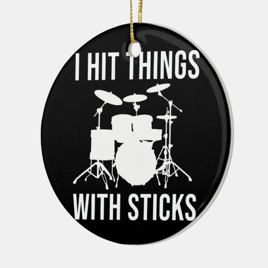 Drummer  Drumset Funny Drummers Drumming Keramisch Ornament (Links)