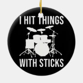 Drummer  Drumset Funny Drummers Drumming Keramisch Ornament (Achterkant)
